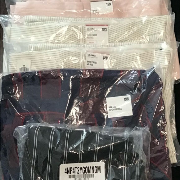 Express 18R Columnist Pants Off White/Blk Pinstripe Barely Boot Mid Rise… - Picture 7 of 7